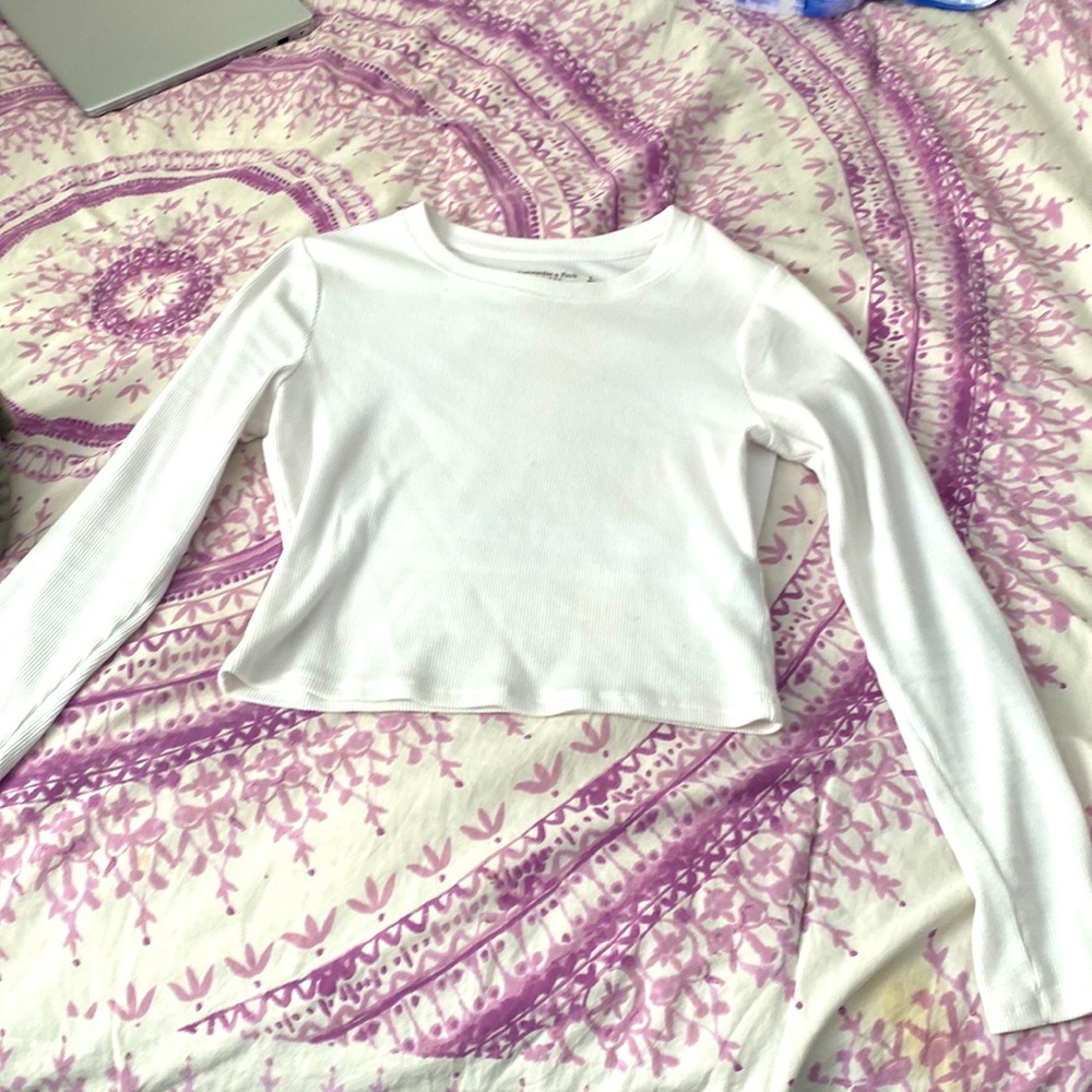 Abercrombie white long sleeve